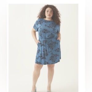 Blue Floral Women's Dress